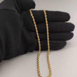 Cordón de oro de ley para hombre 18k de 50cm de largo mano
