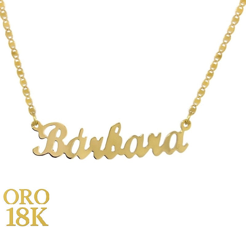 Gargantilla de oro de ley 18k con nombre personalizado — Joyería Pepe Lozano