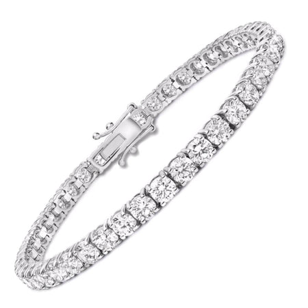 Pulsera riviere de plata de ley con circonitas de 5 mm
