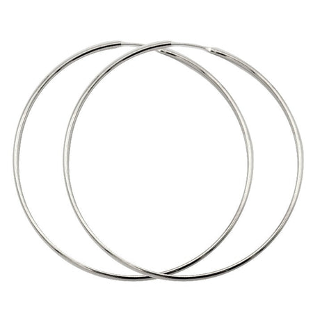 Aros de plata de ley lisos de 70 mm