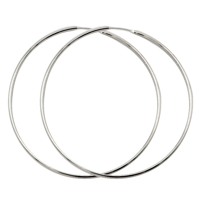 Aros de plata de ley lisos de 70 mm