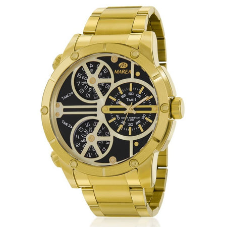Reloj Marea XXL dorado con esfera negra