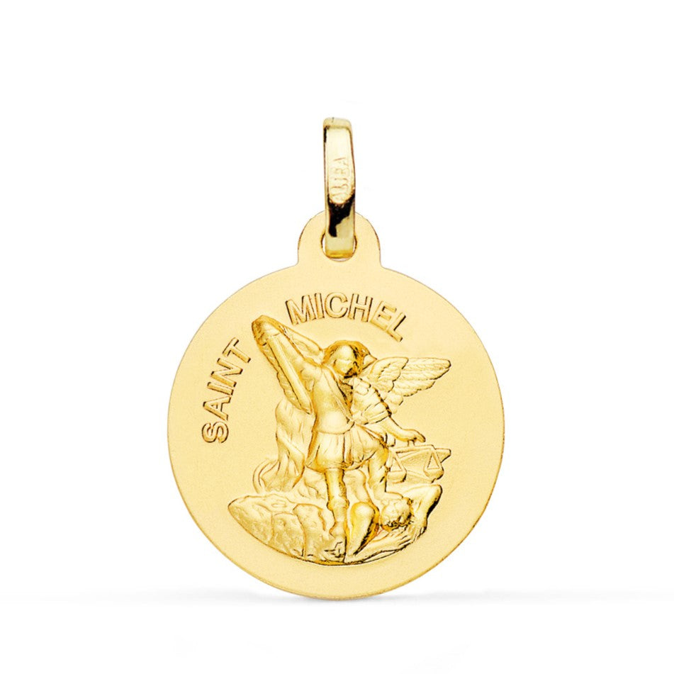 Medalla de San Miguel de oro 18k