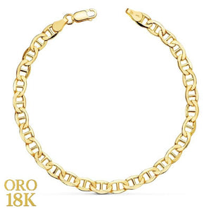 Pulsera oro 18k caballero ancla 5MM