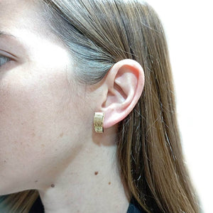 Pendientes oro 18k lapidados oreja