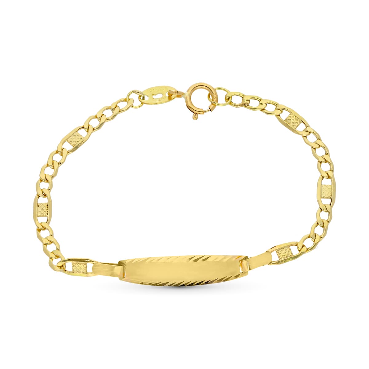 Pulsera bebé esclava de oro de ley 18k italiana