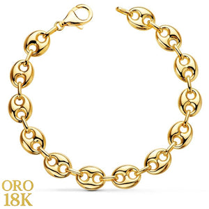 PULSERA ORO HUECA 10mm DISEÑO CALABROTE