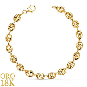 maciza PULSERA ORO 6mm DISEÑO CALABROTE