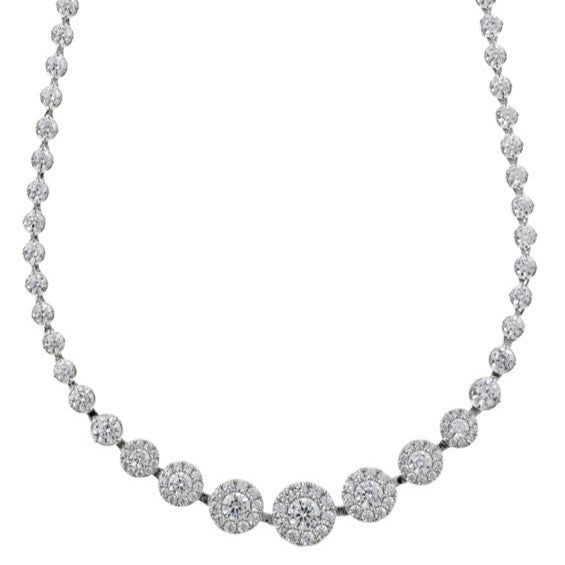 Collar de Salvatore Plata de la colección WEDDING con chatones de circonitas 136C0396