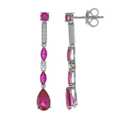  Pendientes Salvatore Plata 136A0710 con circonitas de la colección "Crown".