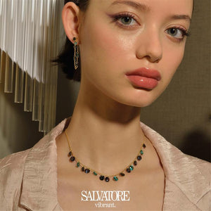 Gargantilla plata baño oro 136C0387