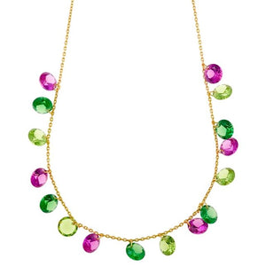 Gargantilla plata baño oro 136C0388