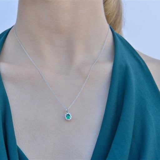 Gargantilla de plata de ley con circonitas en forma de rosetón en colores a elegir chica