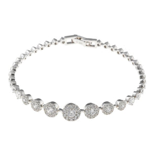 Pulsera SALVATORE PLATA de la colección WEDDING con chatones de circonitas 136P0245