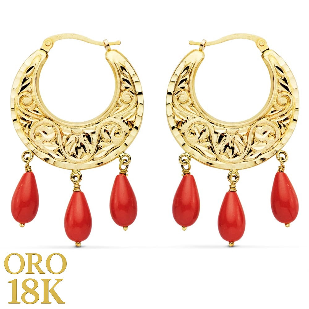 AROS ORO TALLADOS CORAL 25
