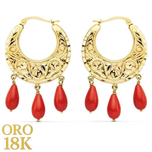 AROS ORO TALLADOS CORAL 25