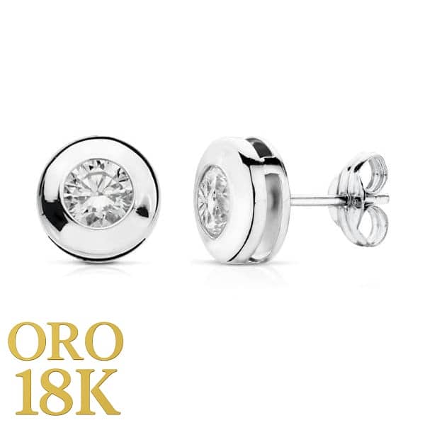 Pendientes Oro 18k Blanco Y Perlas Cultivadas "Peal" - Joyerías Sánchez