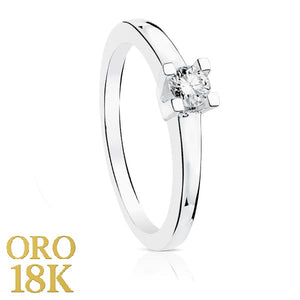 SORTIJA ORO 18k CON DIAMANTE 0.2 QTS
