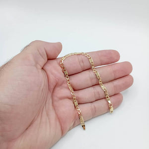 18K PULSERA ORO DISEÑO GRECA ITALIANA DETALLE