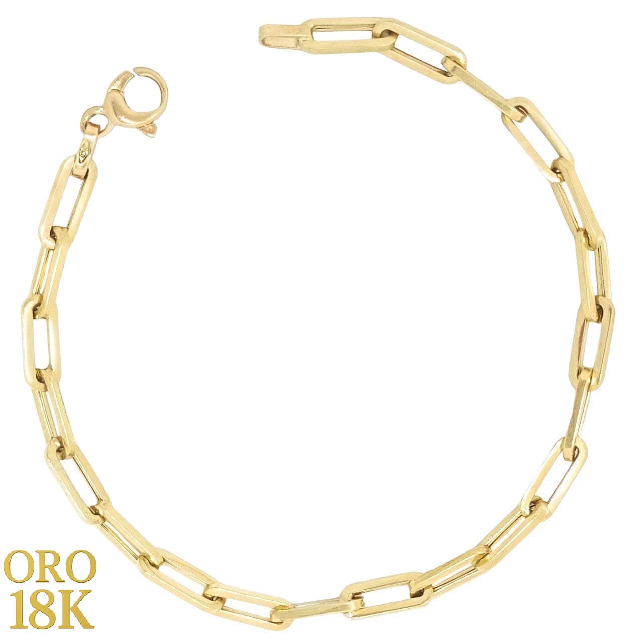 PULSERA ORO HUECA DISEÑO BERNARDINO ESLABONES GRANDES