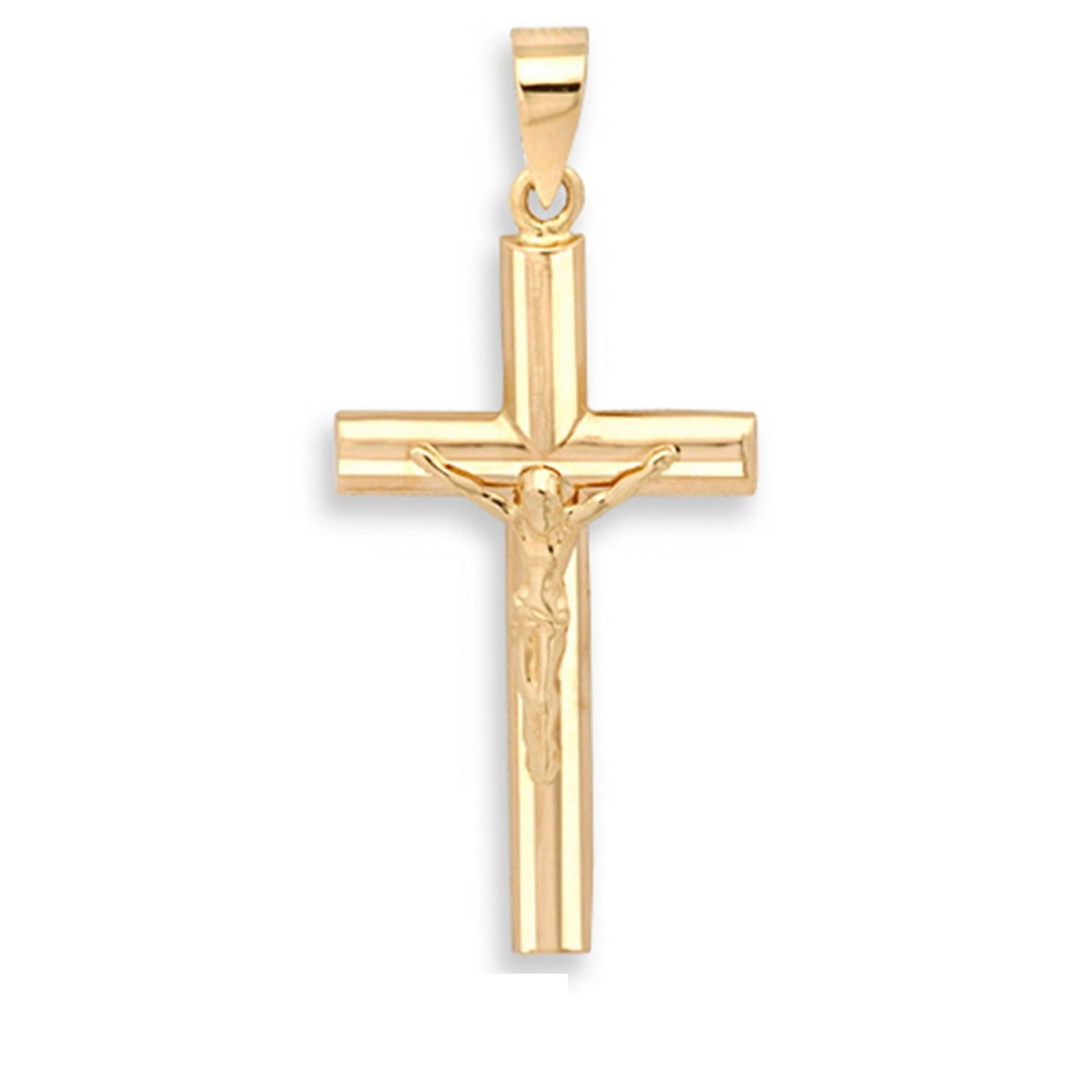 Cruz comunión oro 18k con cristo 3x17x31mm