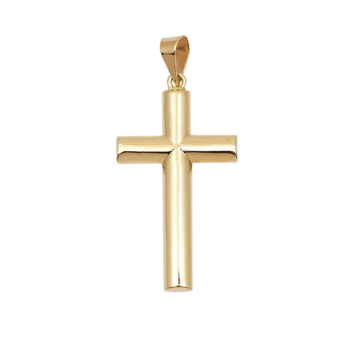Cruz oro 18k comunión lisa 3,5x15x25mm