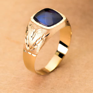 Oro 9k Sello azul pequeño FOTO
