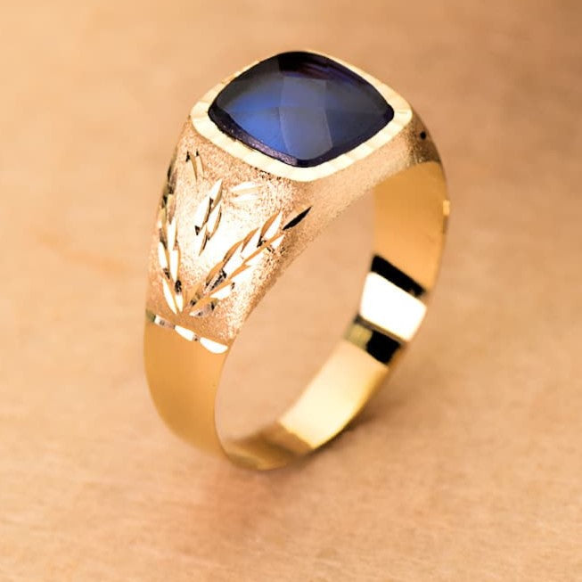 Oro 9k Sello azul pequeño FOTO