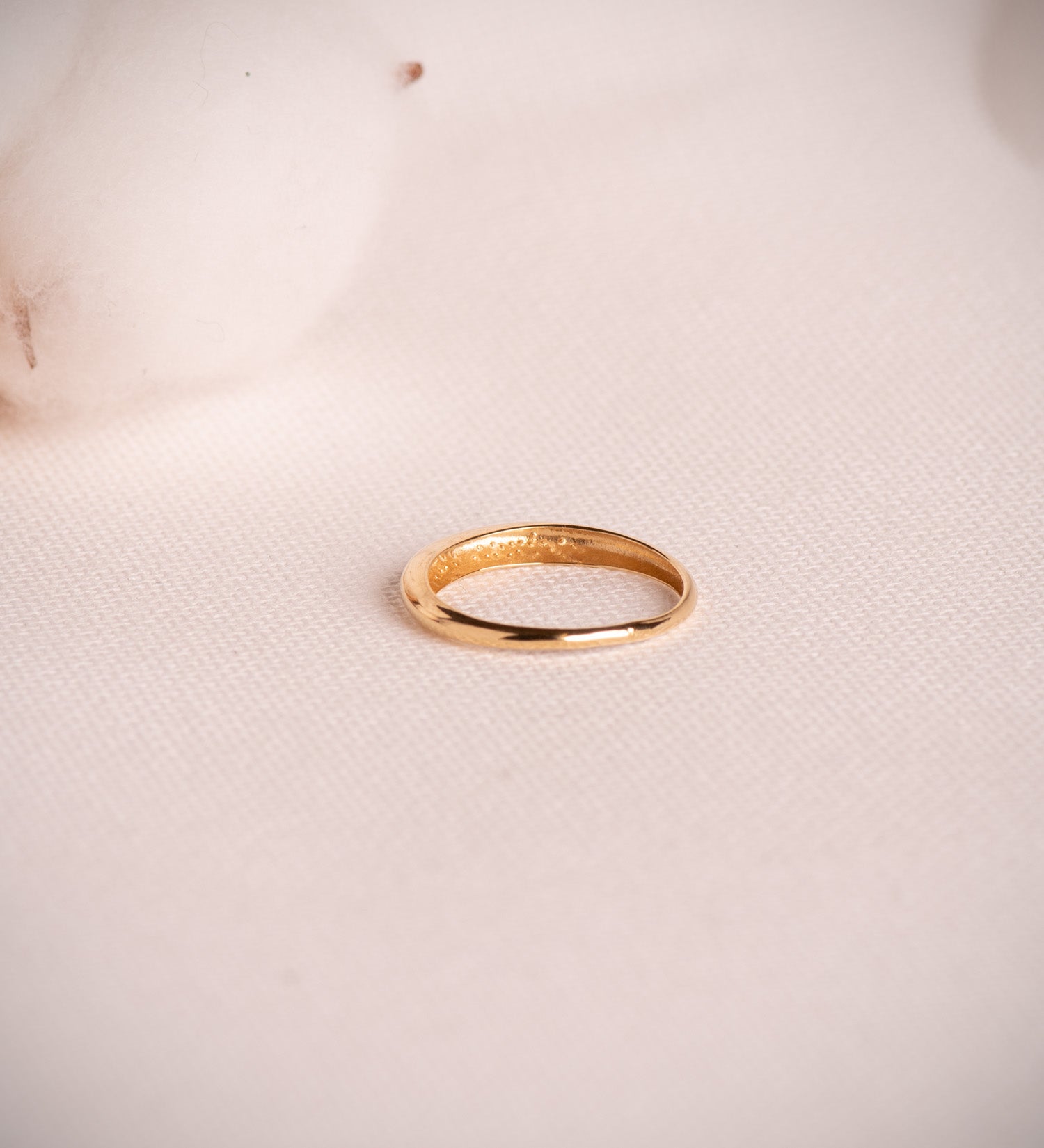 Anillo oro 18k liso en brillo, 3 mm