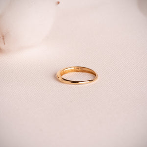 Anillo oro 18k liso en brillo, 3 mm