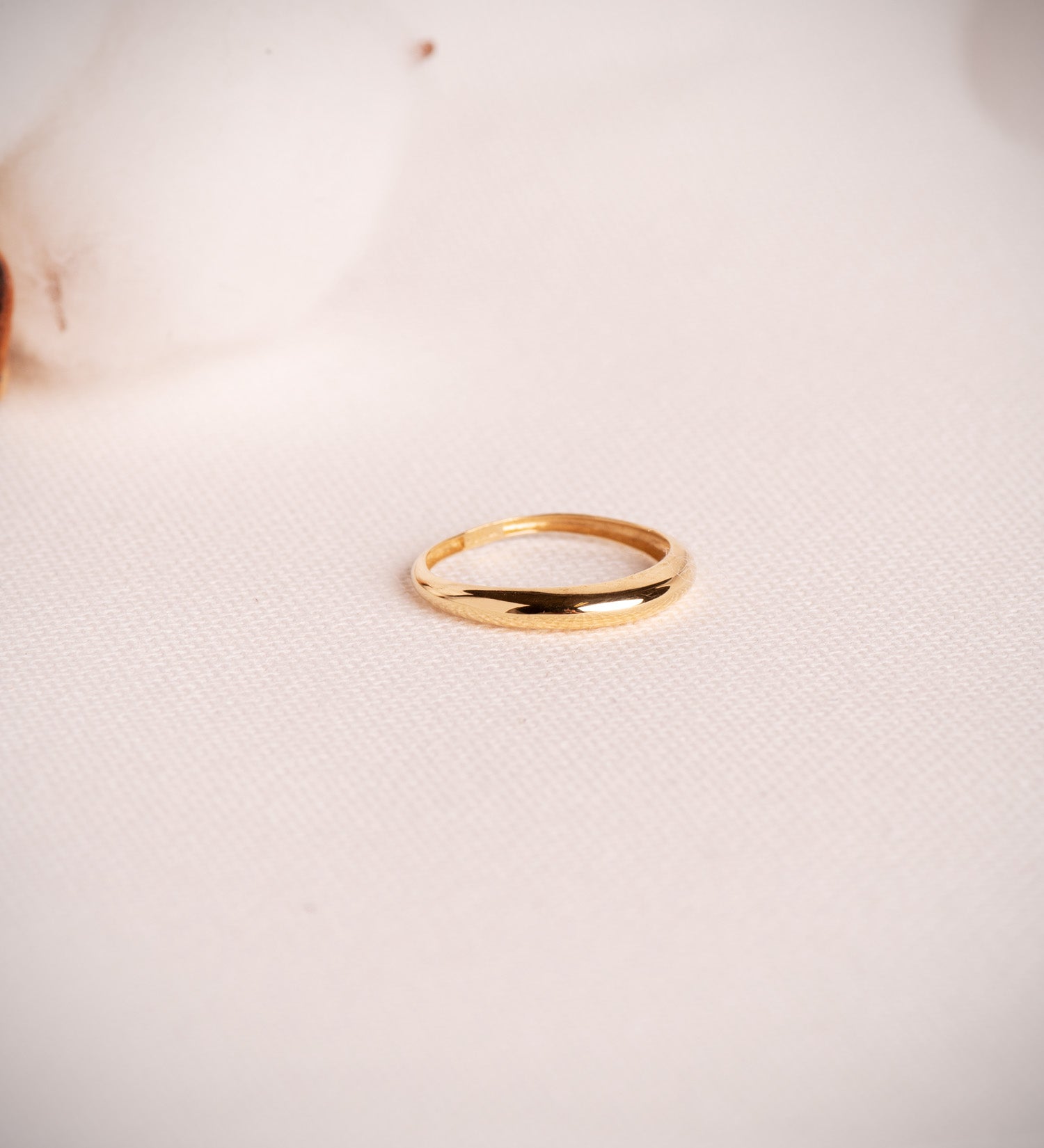Anillo oro 18k liso en brillo, 3 mm