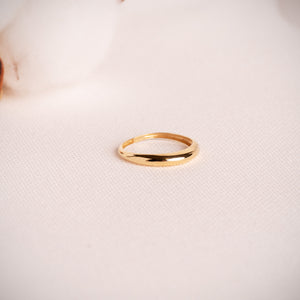 Anillo oro 18k liso en brillo, 3 mm