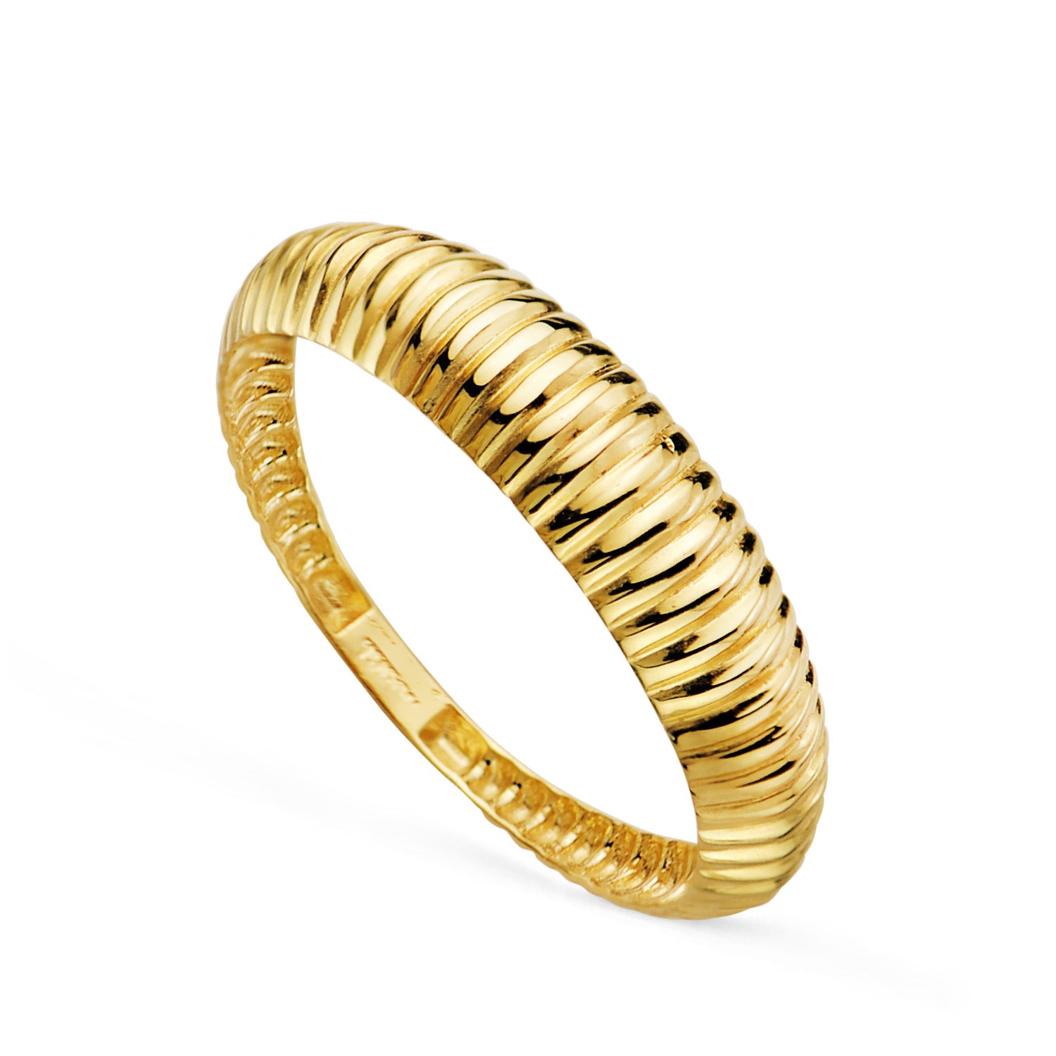 Anillo oro 18k liso de gallones en disminución