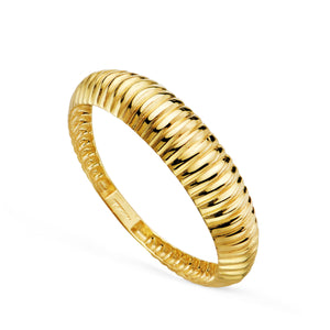 Anillo oro 18k liso de gallones en disminución