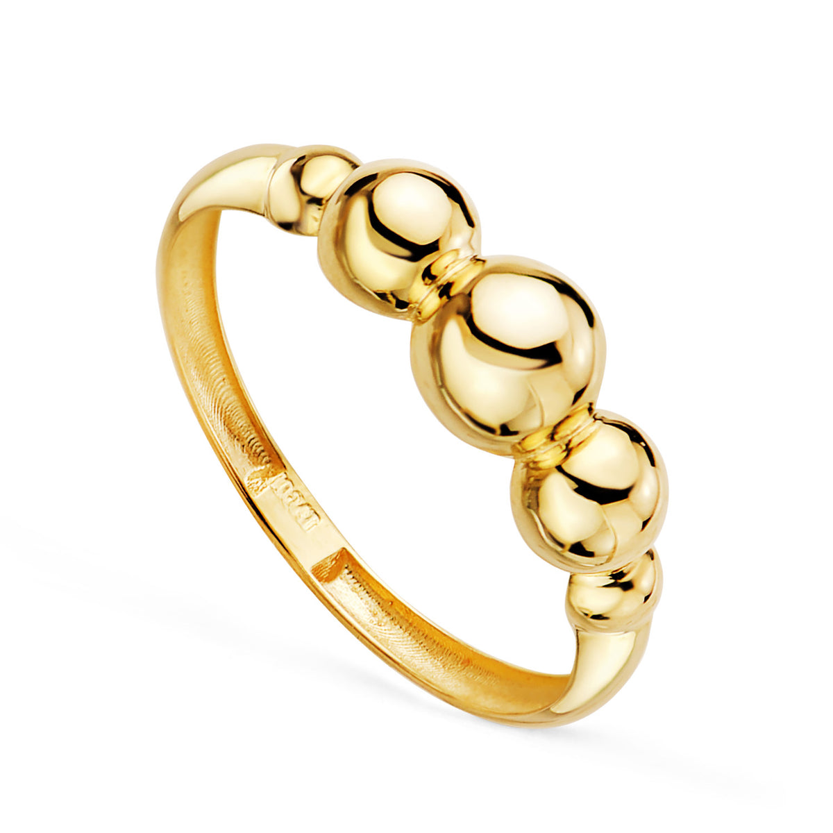 Anillo cinco bolas en disminución oro 18k