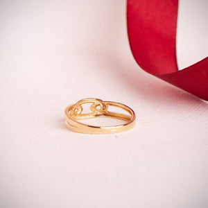 Anillo eslabones calados oro 18k amarillo
