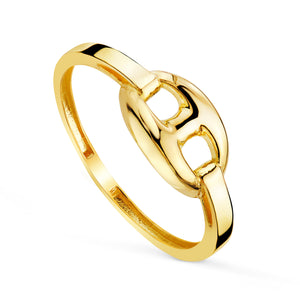 Anillo oro 18k con nudo marinero