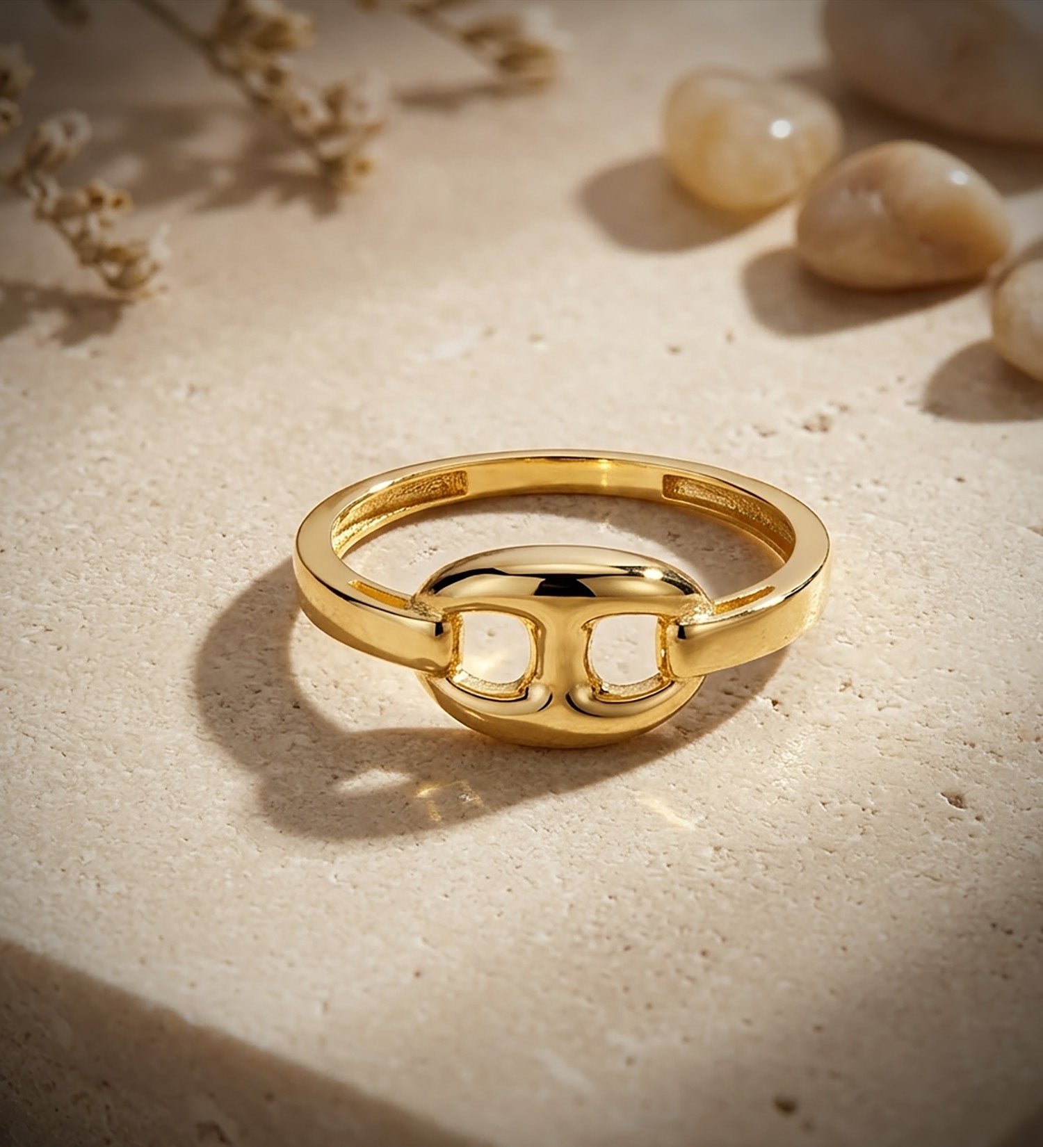 Anillo oro 18k con nudo marinero