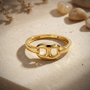 Anillo oro 18k con nudo marinero