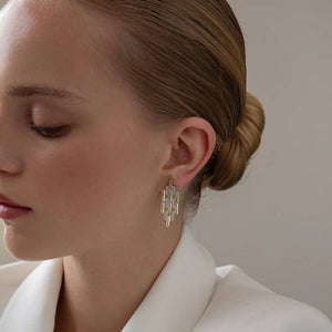 Pendientes plata bicolor 19863-a chica