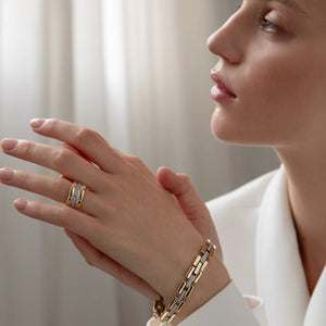 Anillo plata bicolor 19863-r chica