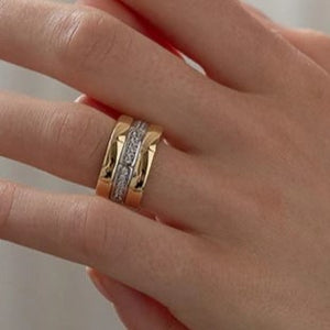 Anillo plata bicolor 19863-r detalle