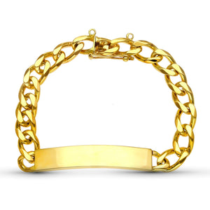 Pulsera esclava de oro de ley 18k de 20cm de largo y 8 milímetros de ancho