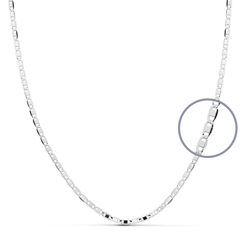 Cadena oro blanco 18k italiana