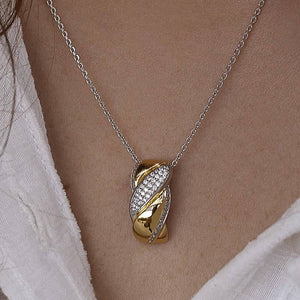 Colgante plata bicolor circonitas 20108-pe