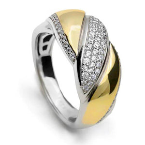 Anillos plata bicolor circonitas 20108-r fotos