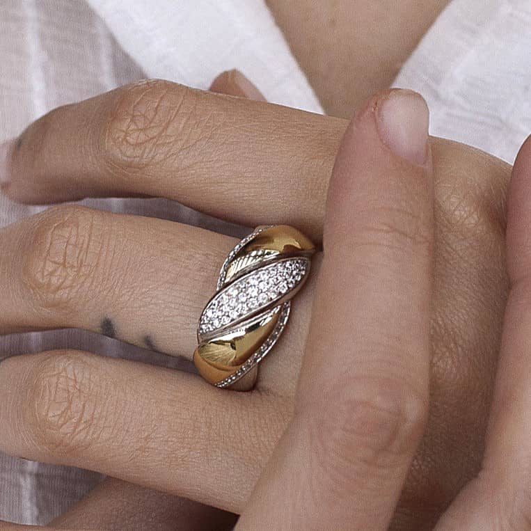 Anillos plata bicolor circonitas 20108-r foto