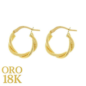 Par de pendientes de oro de ley con dibujo de trenza pequeño