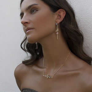 Pendientes largos de plata de ley 925 con baño de oro y piedras rosa antiguo y melocotón, 61,1mm.