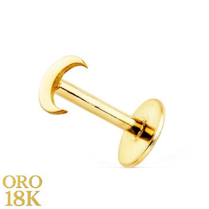 Piercing para la oreja oro de ley 18k, mide 4 x 3 mm